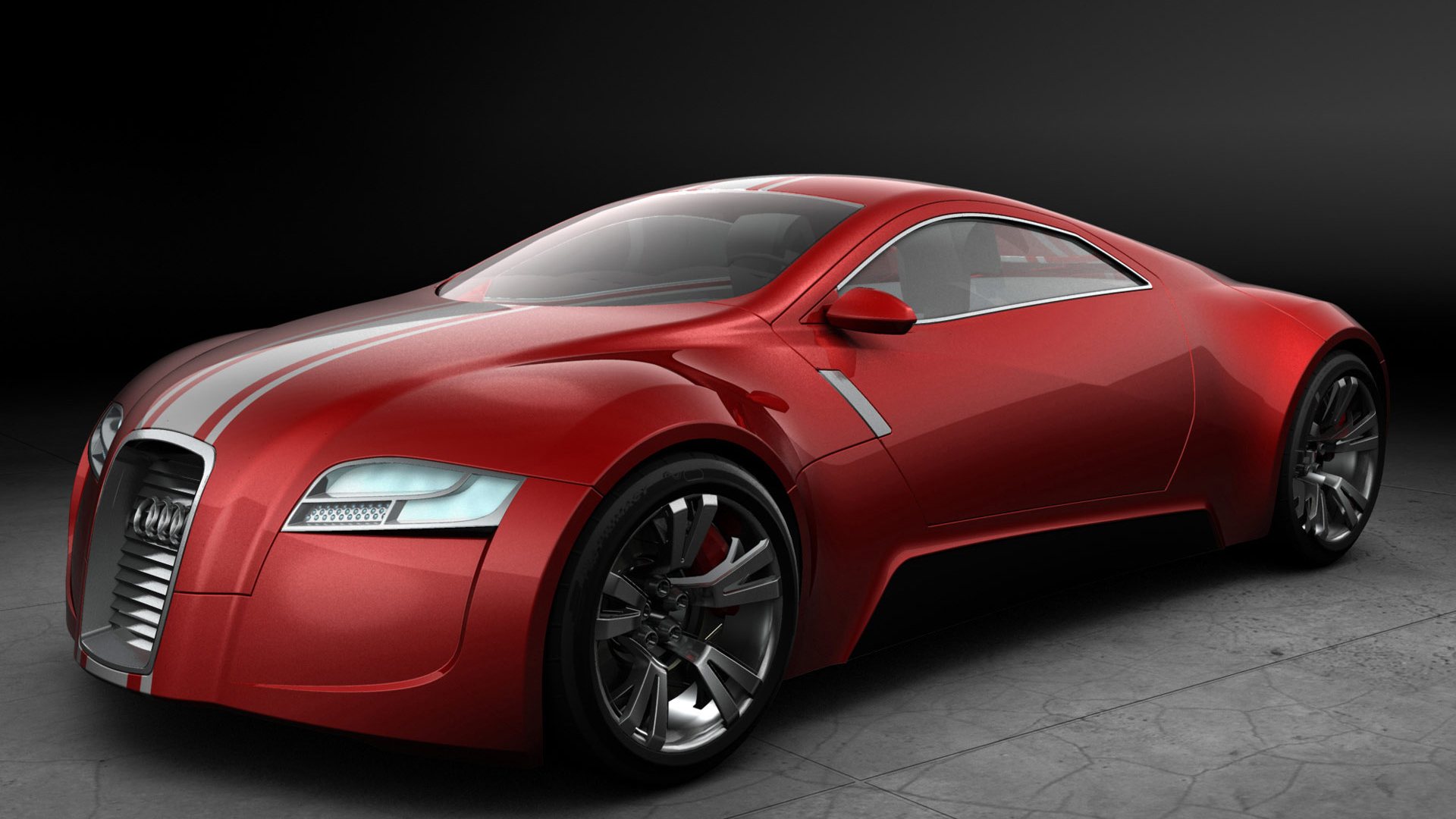 Красный Audi R-zero кардинально изменил внешний облик